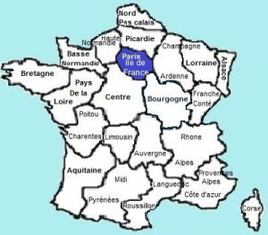 carte de France Paris Ile-de-France